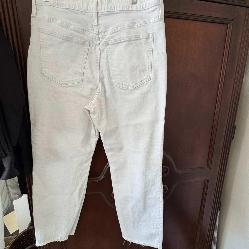 j crew slim boyfriend Women's White Jeans size 31